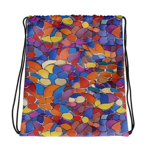 Chromatic Cobblestone on a Drawstring Bag