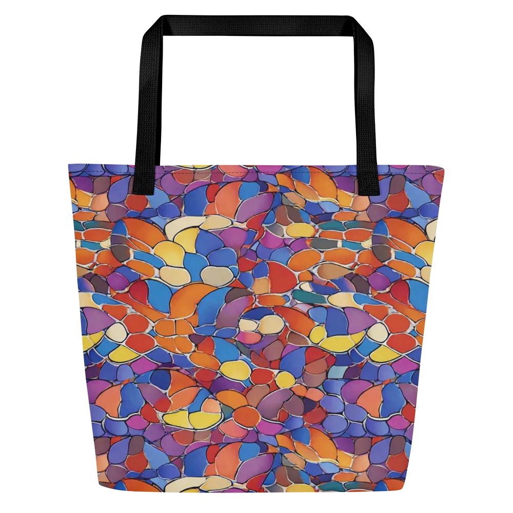 Chromatic Cobblestone on Large Tote Bag W/ Pocket — Front