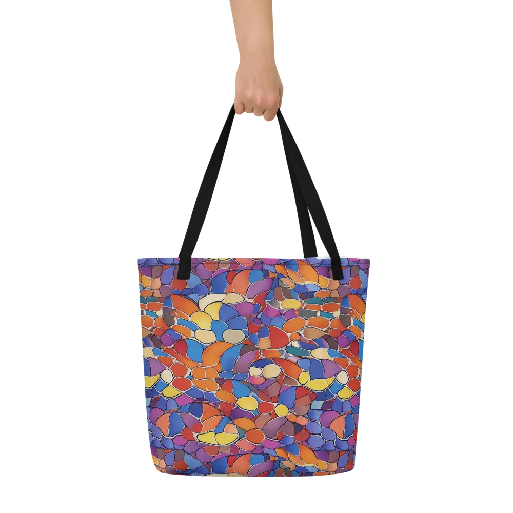 Chromatic Cobblestone on Large Tote Bag W/ Pocket — Front