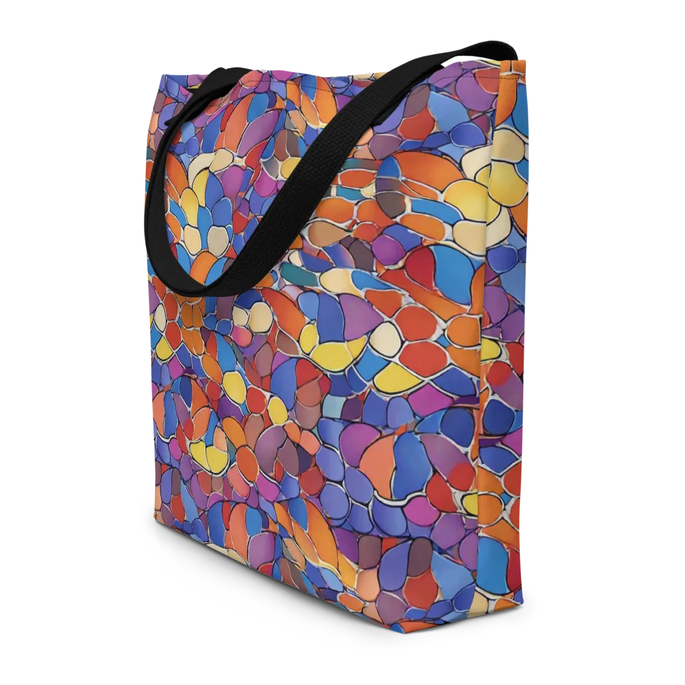 Chromatic Cobblestone on Large Tote Bag W/ Pocket — Front