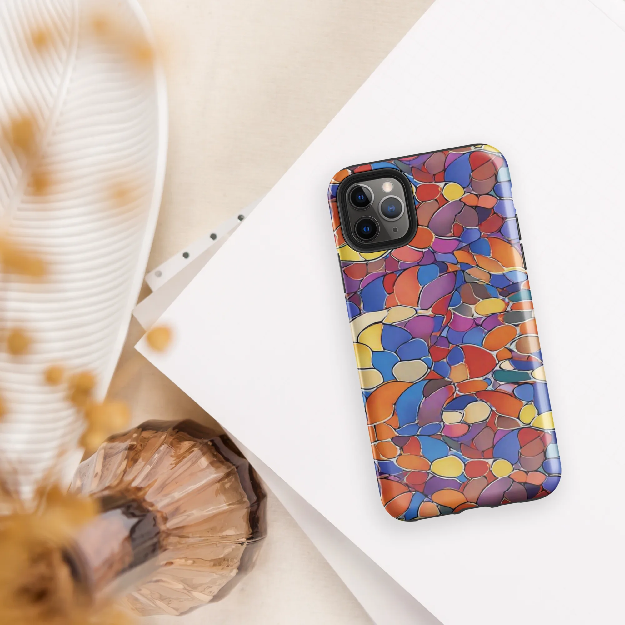Chromatic Cobblestone on Tough Case for iPhone® — Front