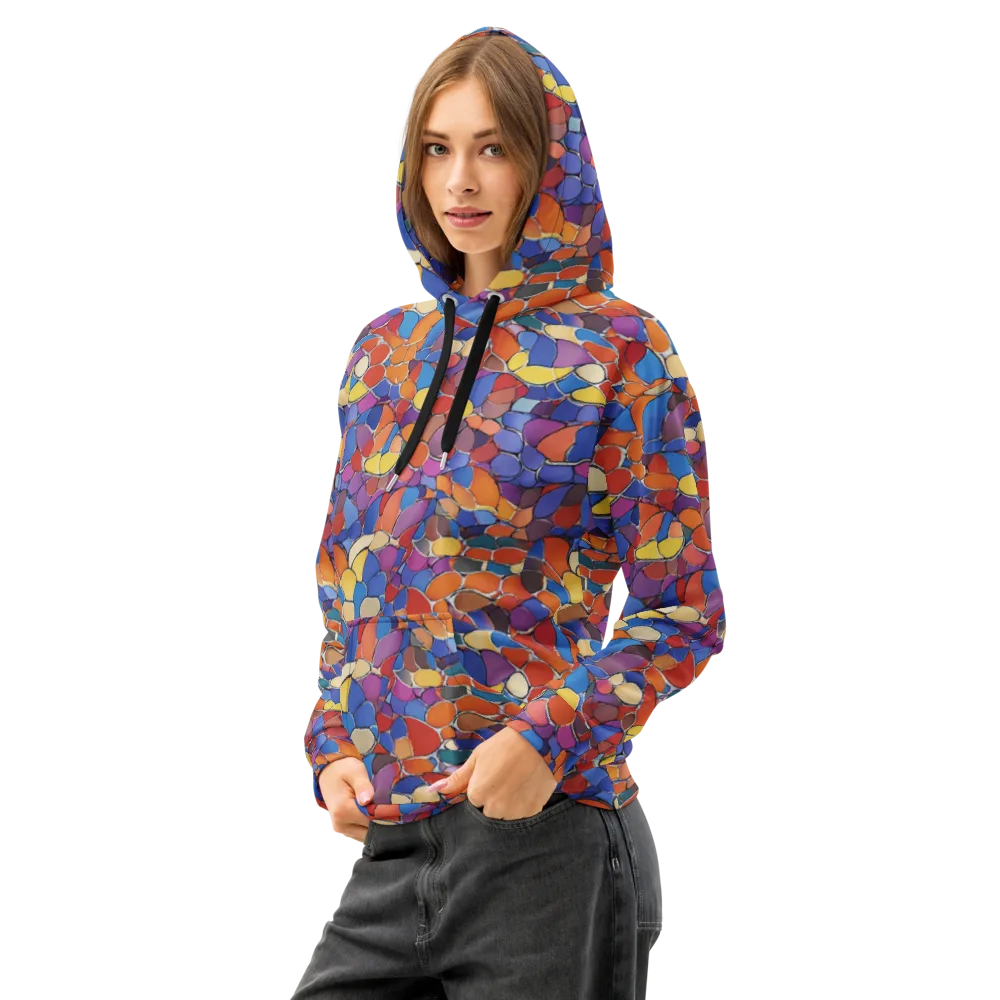 Chromatic Cobblestone on Cotton Hoodie — Left Front