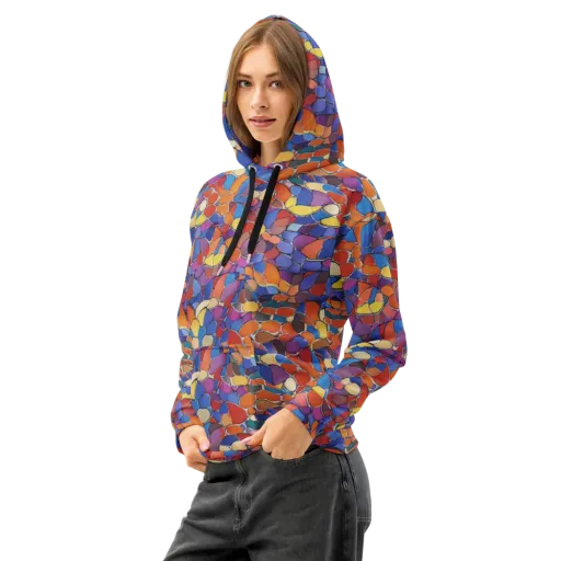 Chromatic Cobblestone on a Cotton Hoodie