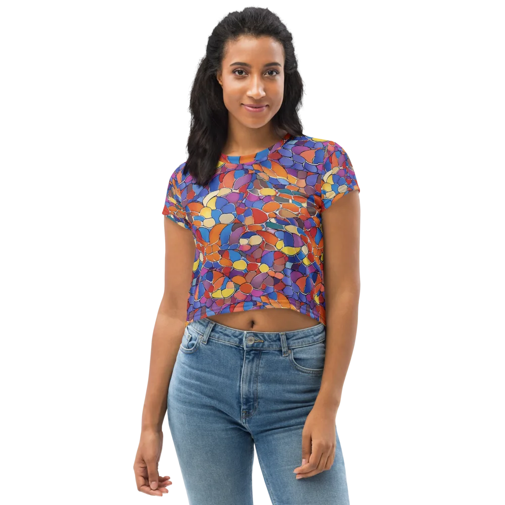 Chromatic Cobblestone on Crop Tee — Front