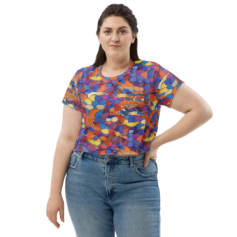 Chromatic Cobblestone on Crop Tee — Front