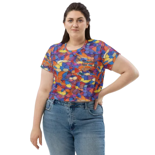 Chromatic Cobblestone on a Crop Tee