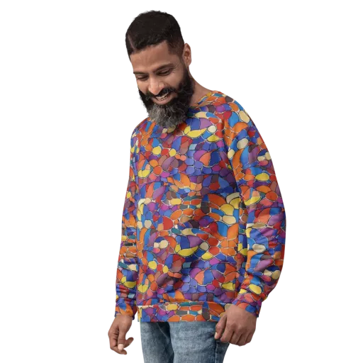 Chromatic Cobblestone on a Sweatshirt