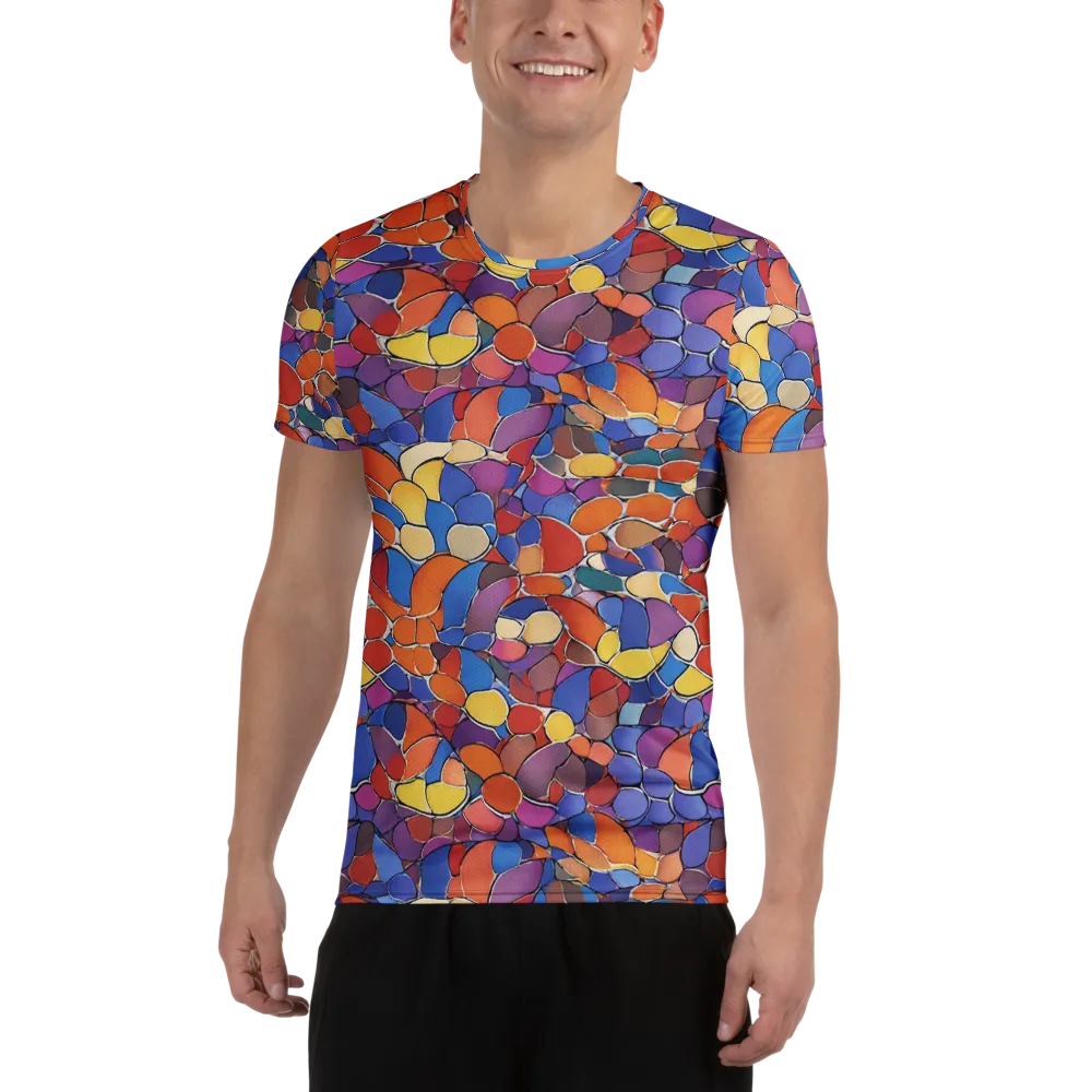 Chromatic Cobblestone on Men's Athletic T-Shirt — Front