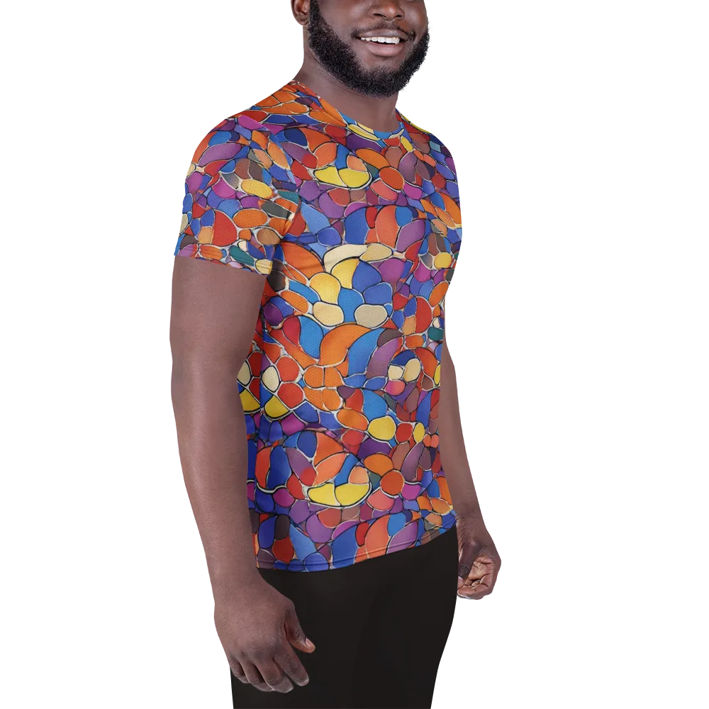 Chromatic Cobblestone on Men's Athletic T-Shirt — Right