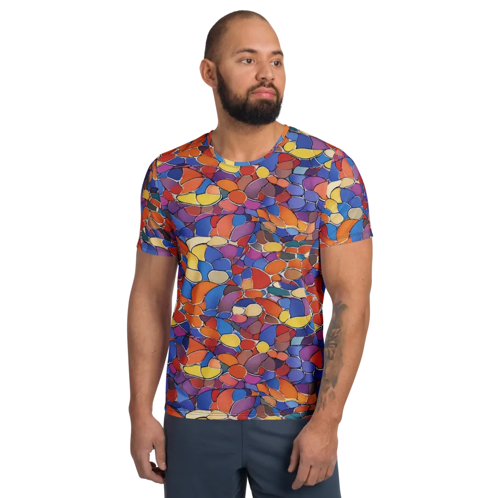Chromatic Cobblestone on Men's Athletic T-Shirt — Front