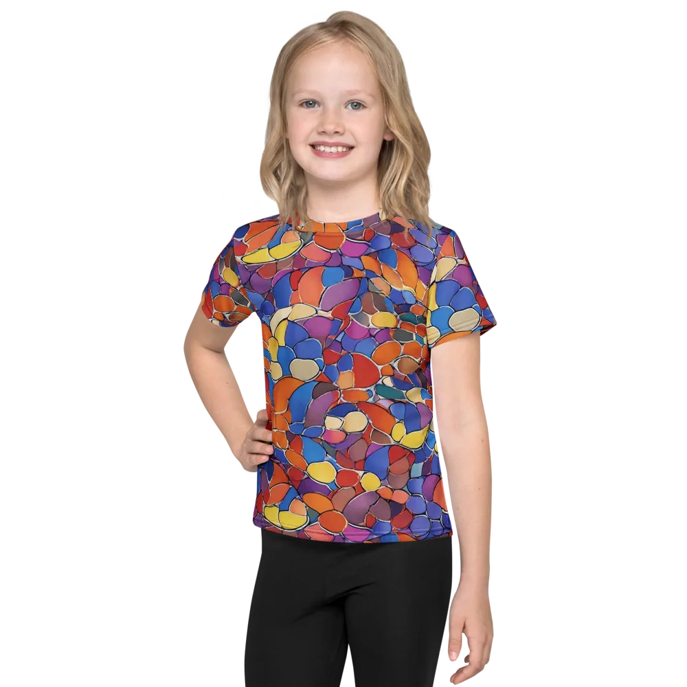 Chromatic Cobblestone on Kids Crew Neck T-Shirt — Front