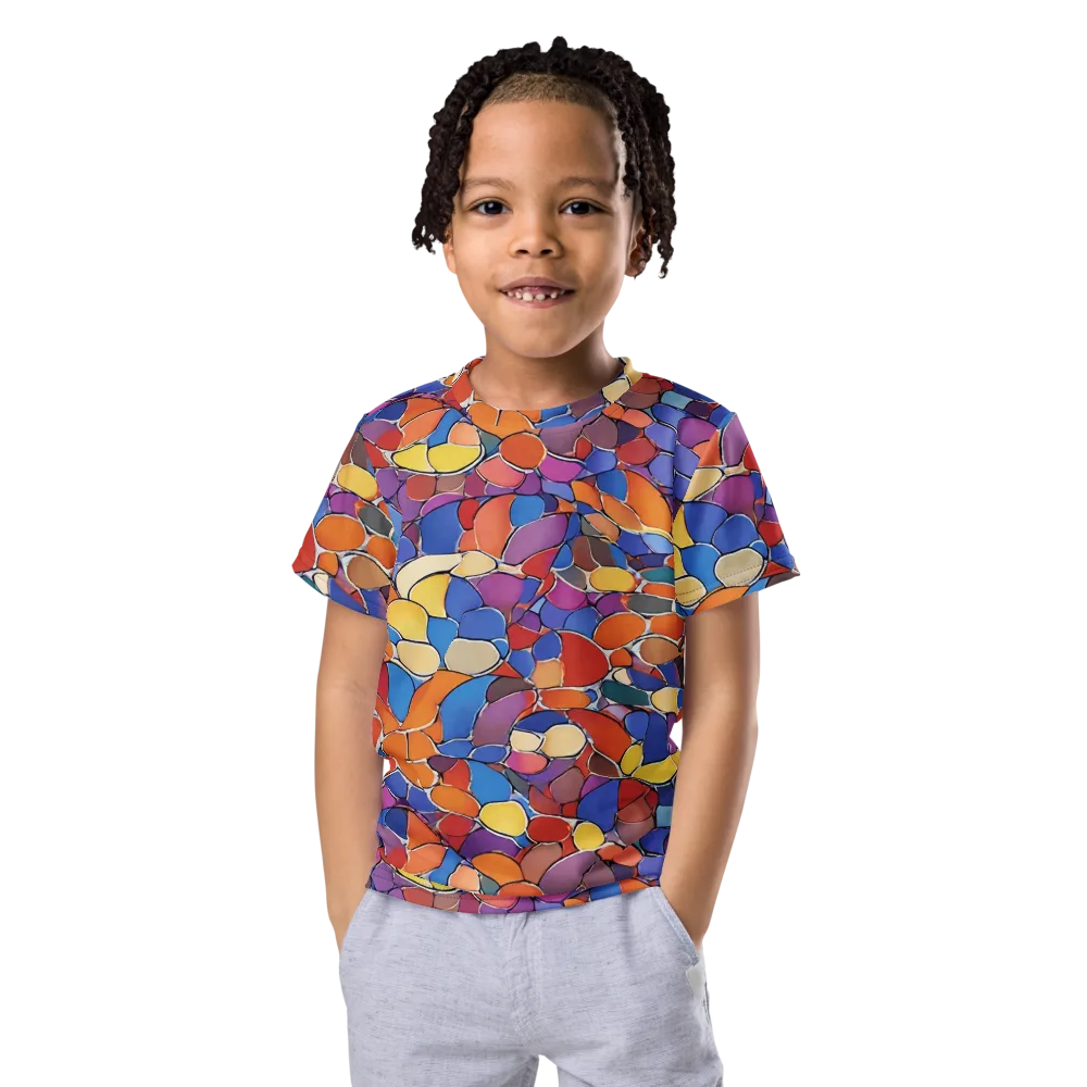 Chromatic Cobblestone on Kids Crew Neck T-Shirt — Front