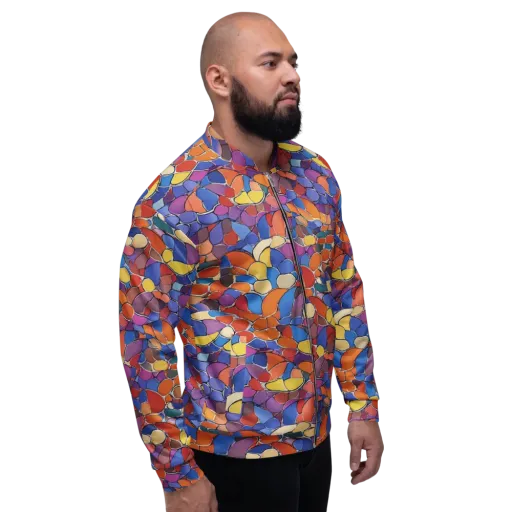 Chromatic Cobblestone on a Bomber Jacket
