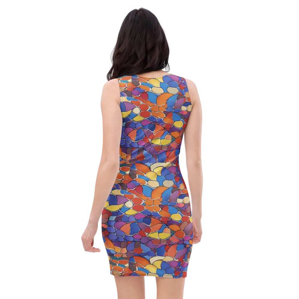 Chromatic Cobblestone on Bodycon Dress — Back