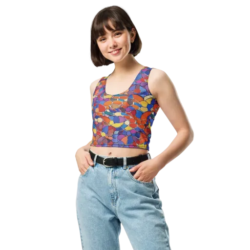 Chromatic Cobblestone on a Crop Top