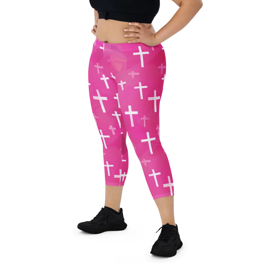 Neon Chapel on Capri Leggings — Front