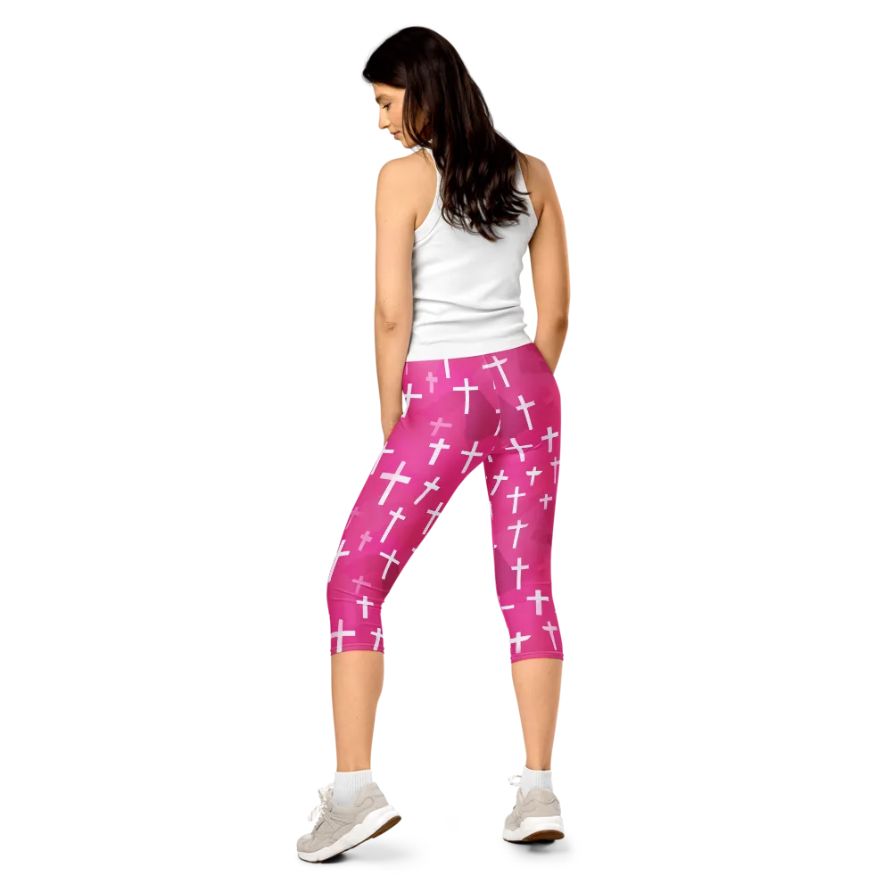 Neon Chapel on Capri Leggings — Back