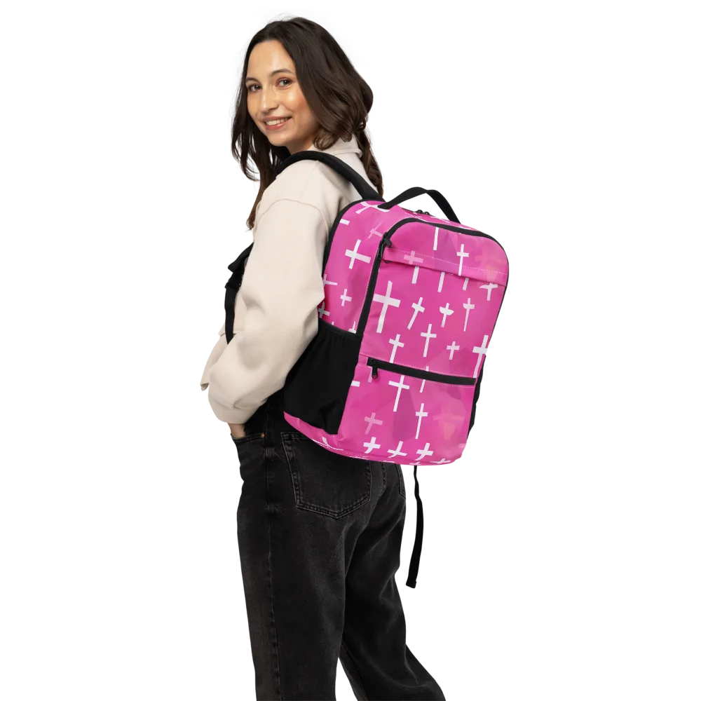 Neon Chapel on Utility Backpack — Back