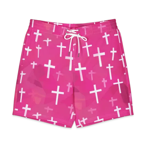 Neon Chapel on a Men's Board Shorts