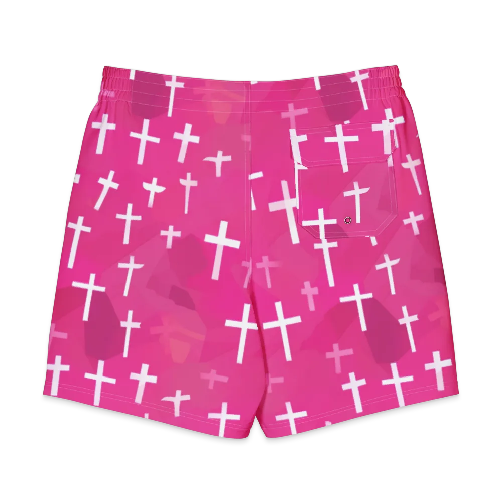 Neon Chapel on Men's Board Shorts — Back