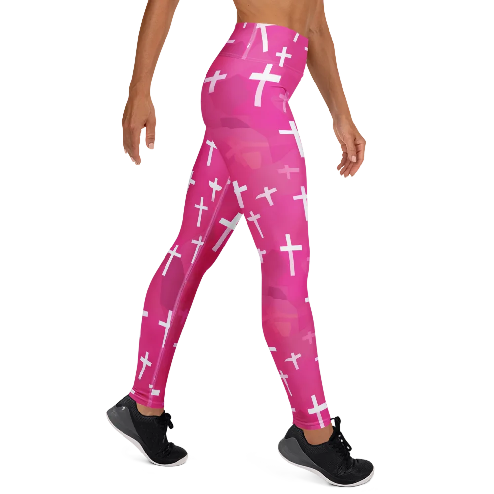 Neon Chapel on Yoga Leggings — Right