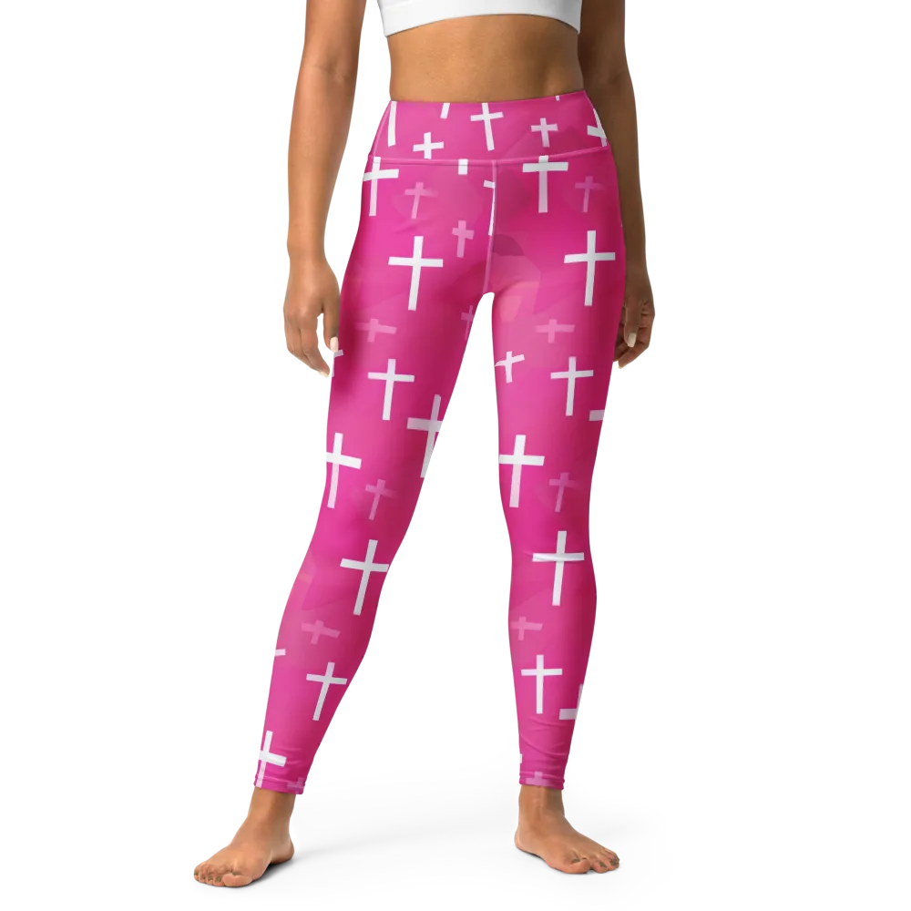 Neon Chapel on Yoga Leggings — Front