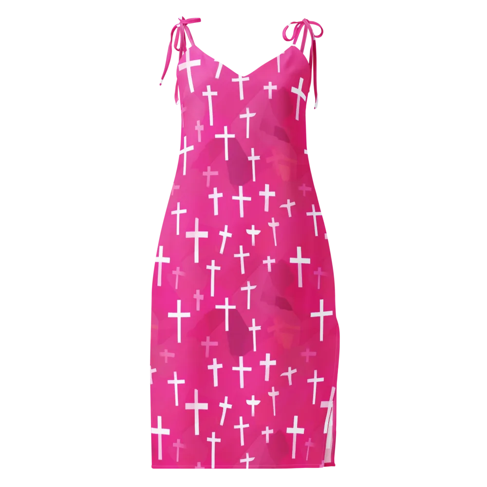 Neon Chapel on Slip Dress — Front