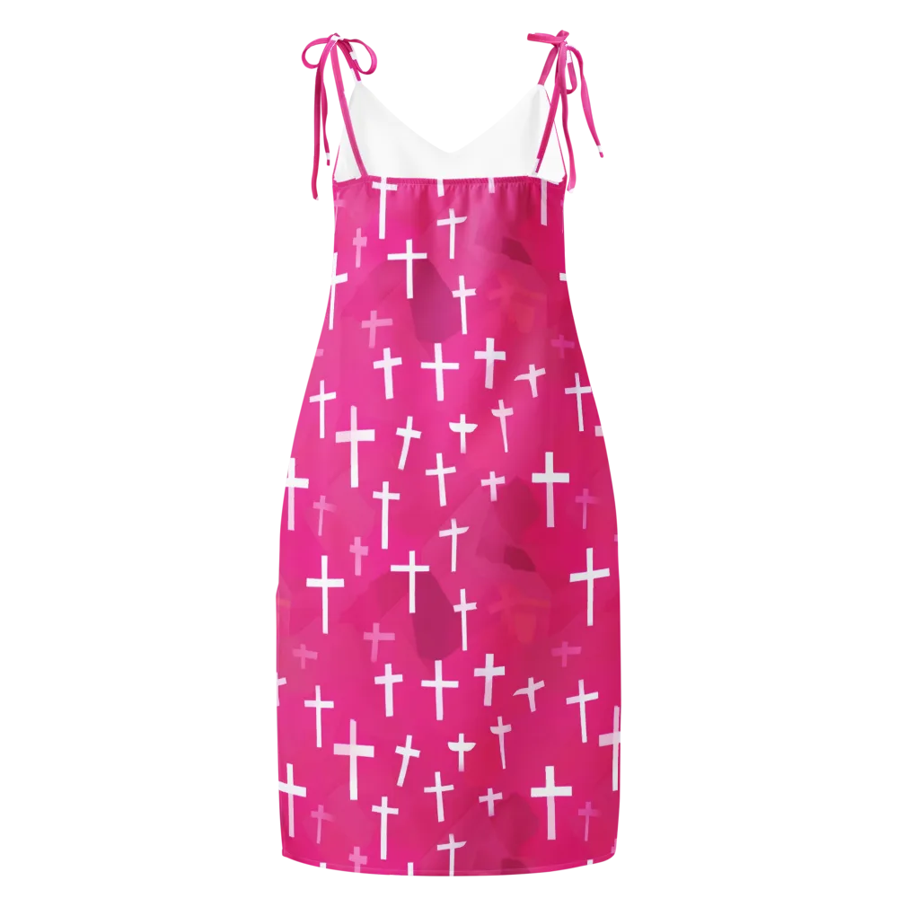 Neon Chapel on Slip Dress — Back