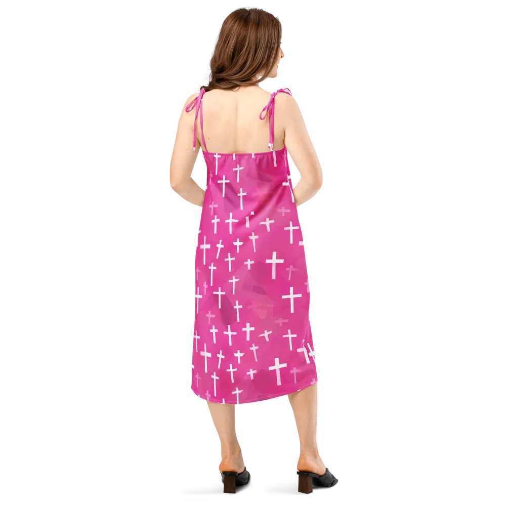 Neon Chapel on Slip Dress — Back