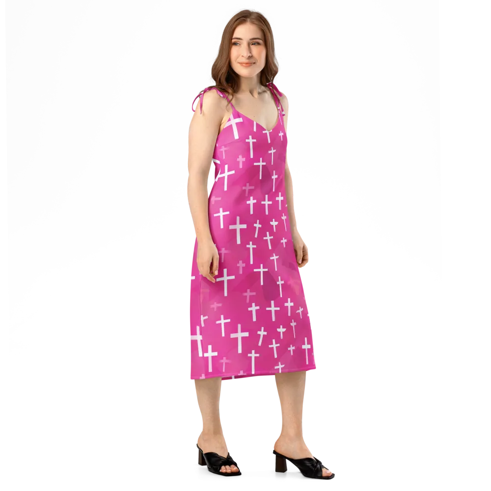 Neon Chapel on Slip Dress — Right Front
