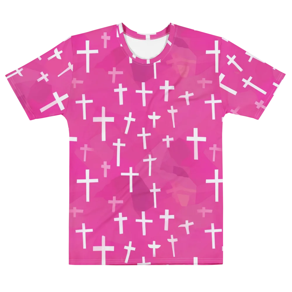 Neon Chapel on Men's Cotton Crew Neck T-Shirt — Front