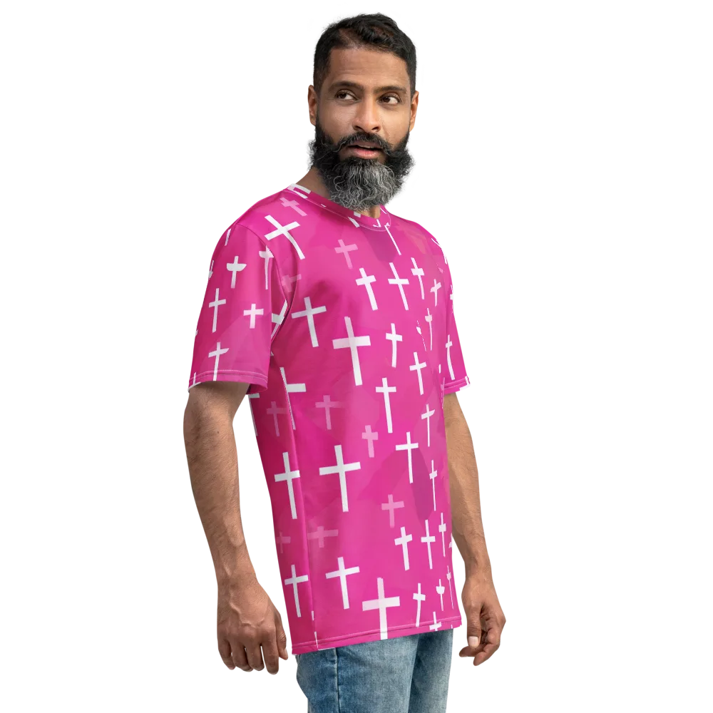 Neon Chapel on Men's Crew Neck T-Shirt — Right