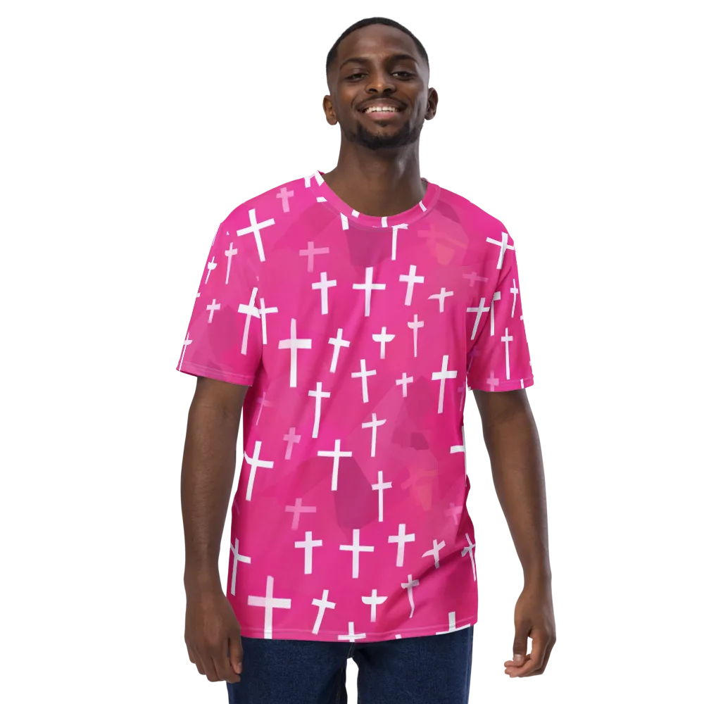 Neon Chapel on Men's Crew Neck T-Shirt — Front