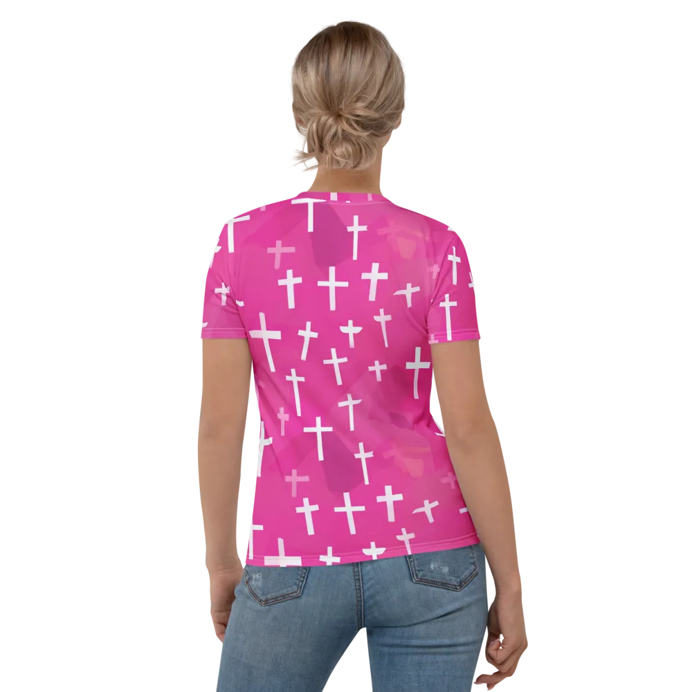 Neon Chapel on Women's Crew Neck T-Shirt — Back