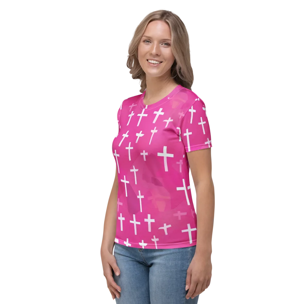 Neon Chapel on Women's Crew Neck T-Shirt — Left
