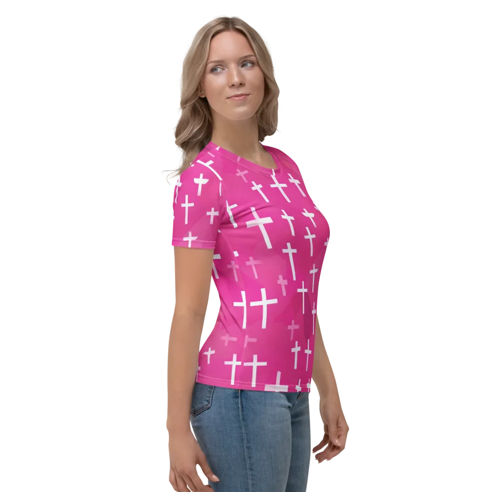 Neon Chapel on Women's Crew Neck T-Shirt — Right