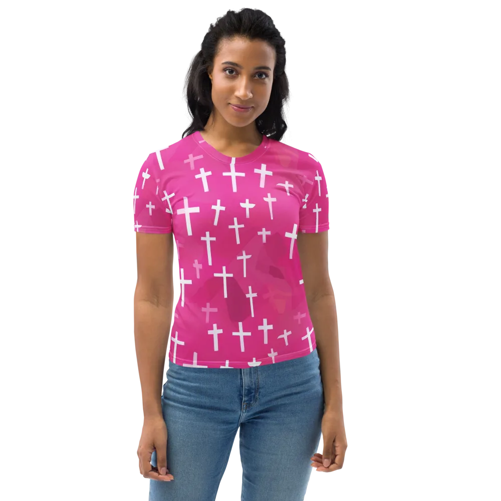 Neon Chapel on Women's Crew Neck T-Shirt — Front