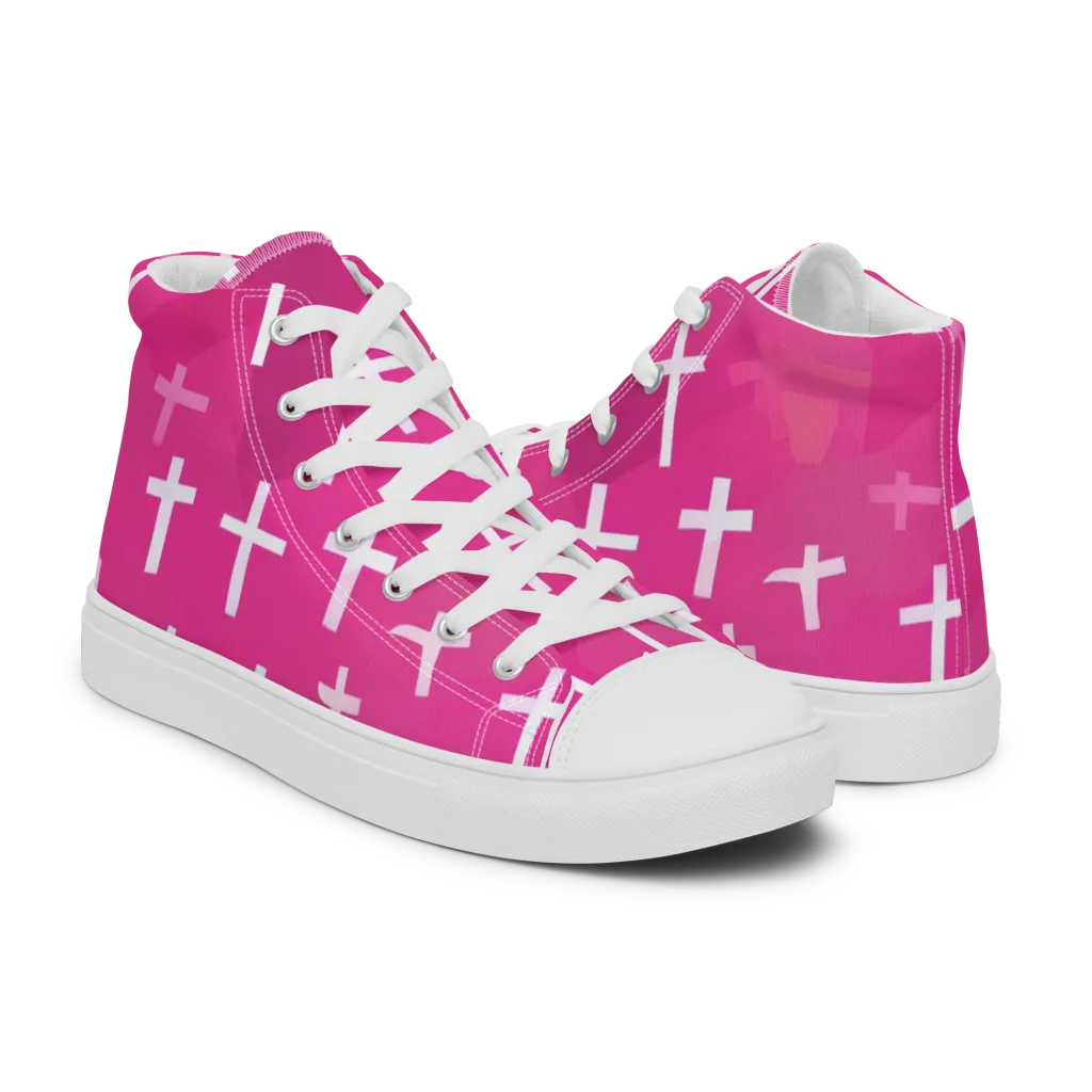 Neon Chapel on Women's High Top Canvas Shoes — Right