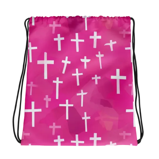 Neon Chapel on a Drawstring Bag