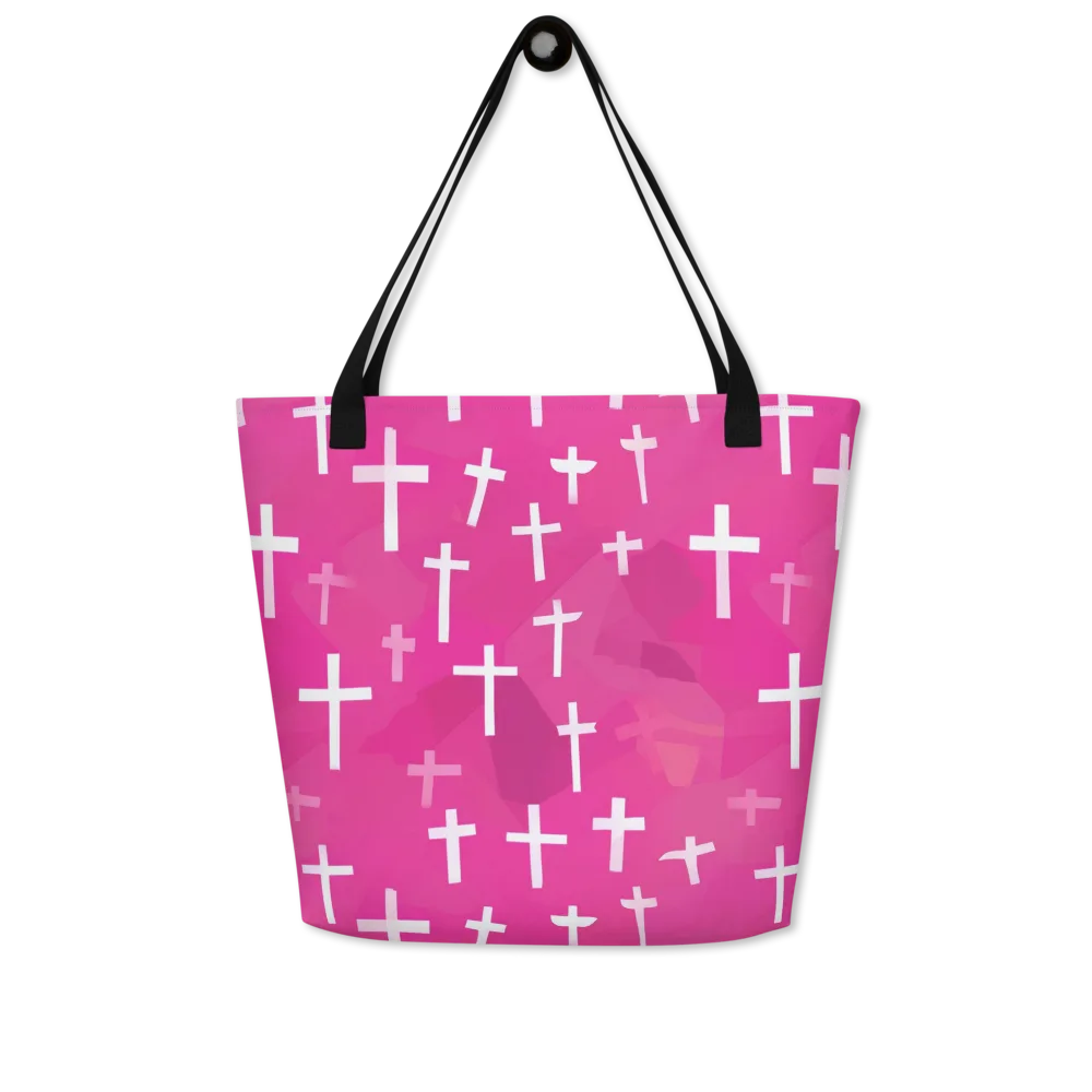 Neon Chapel on Large Tote Bag W/ Pocket — Front