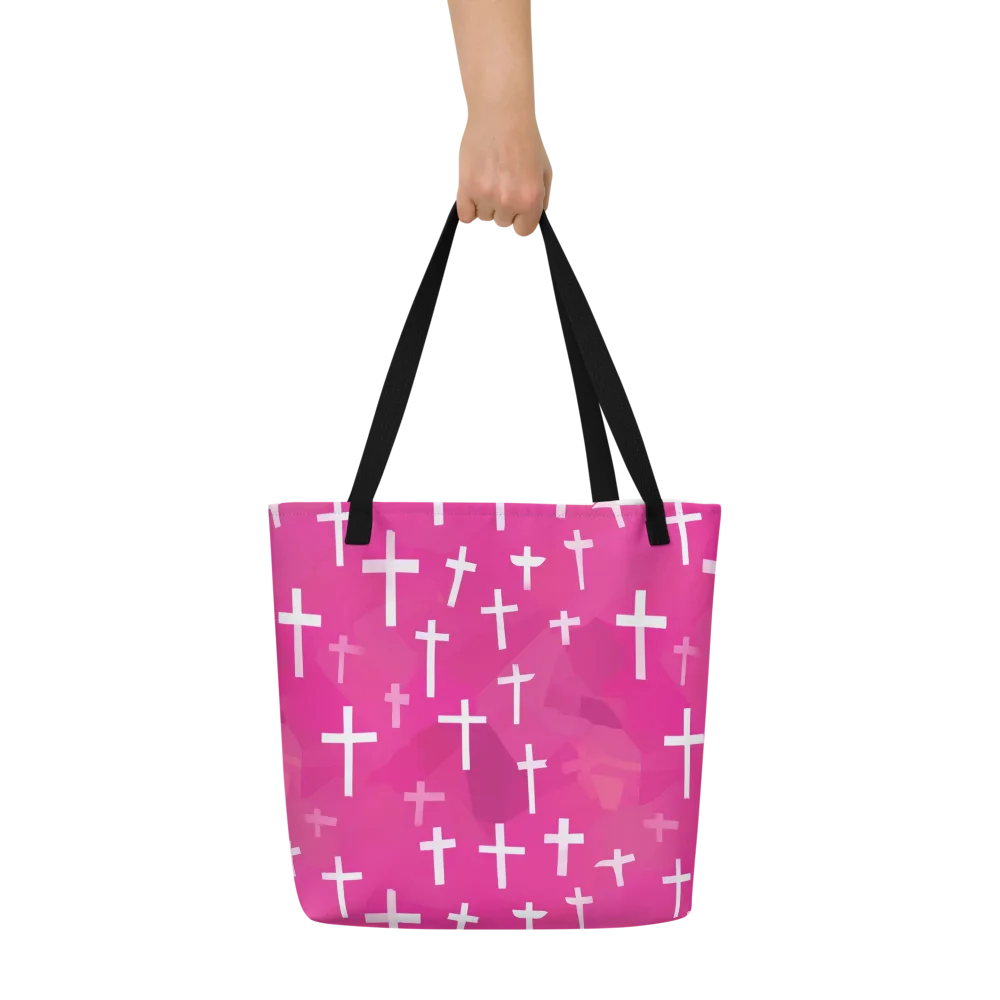 Neon Chapel on Large Tote Bag W/ Pocket — Front