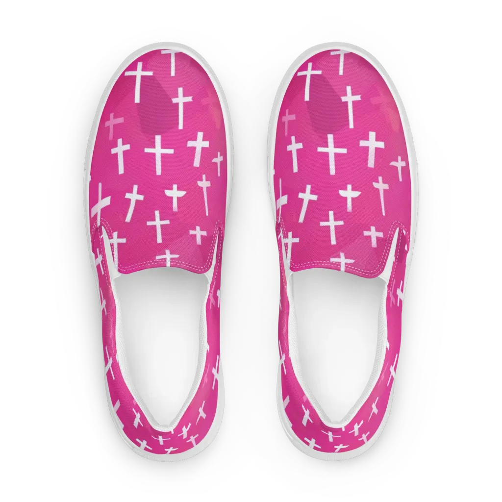 Neon Chapel on Women's Slip-On Canvas Shoes — Front