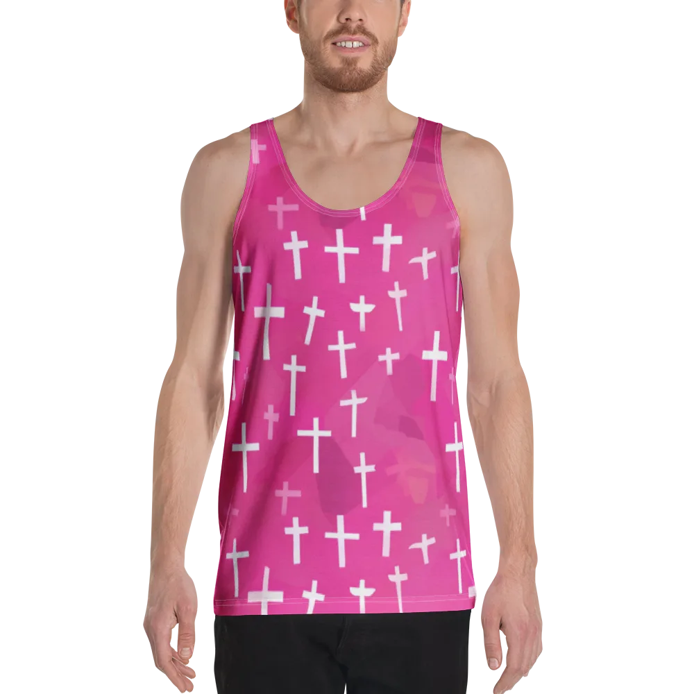 Neon Chapel on Men's Tank Top — Front