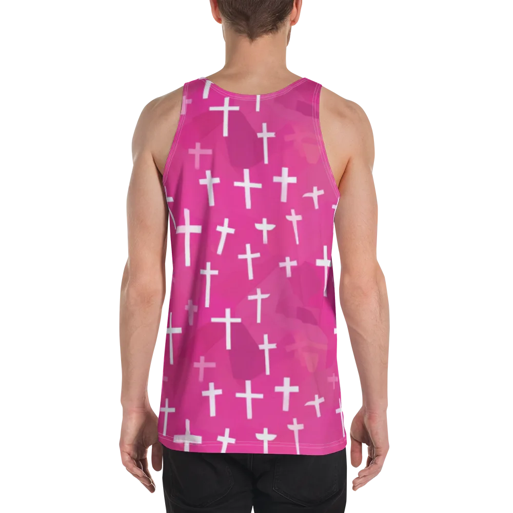 Neon Chapel on Men's Tank Top — Back