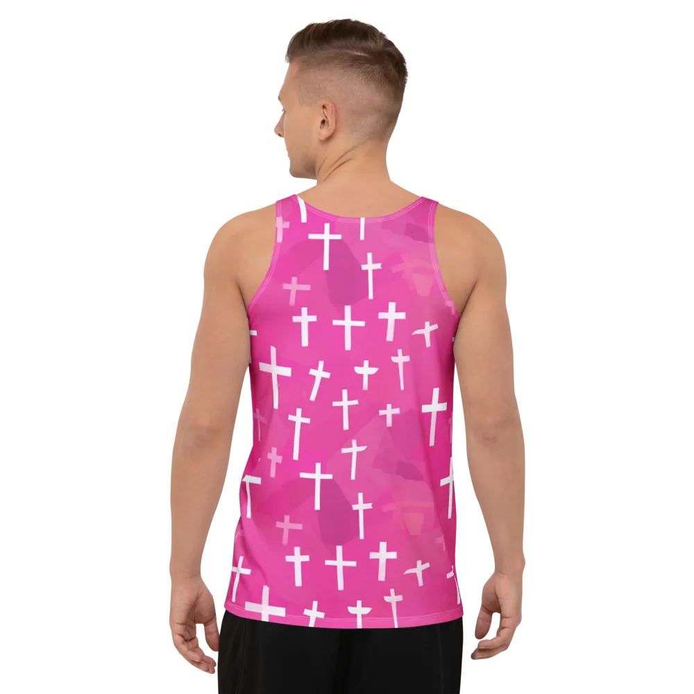 Neon Chapel on Men's Tank Top — Back
