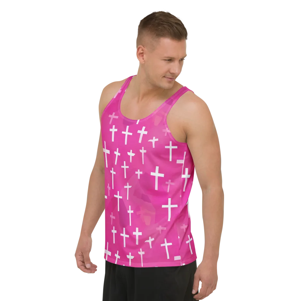Neon Chapel on Men's Tank Top — Left Front