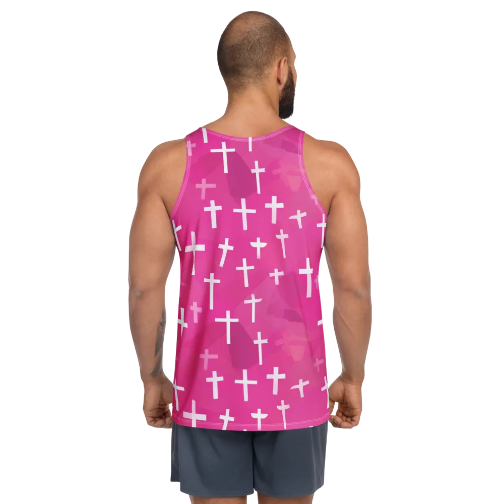 Neon Chapel on Men's Tank Top — Back