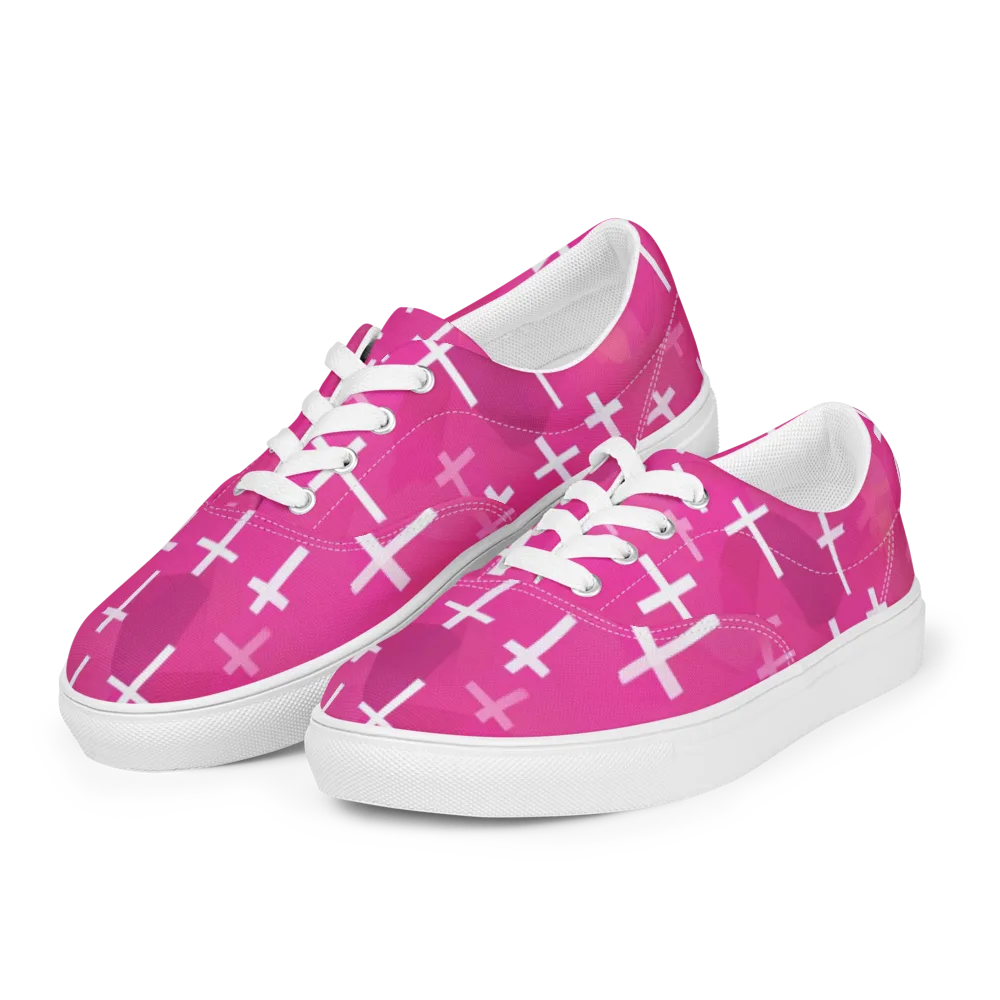 Neon Chapel on Men's Lace-Up Canvas Shoes — Left Front