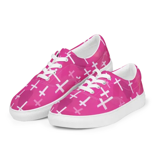 Neon Chapel on a Men's Lace-Up Canvas Shoes