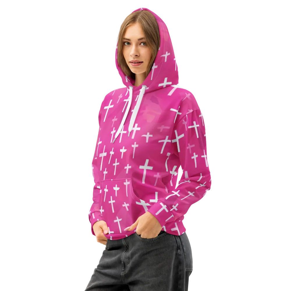Neon Chapel on Cotton Hoodie — Left Front